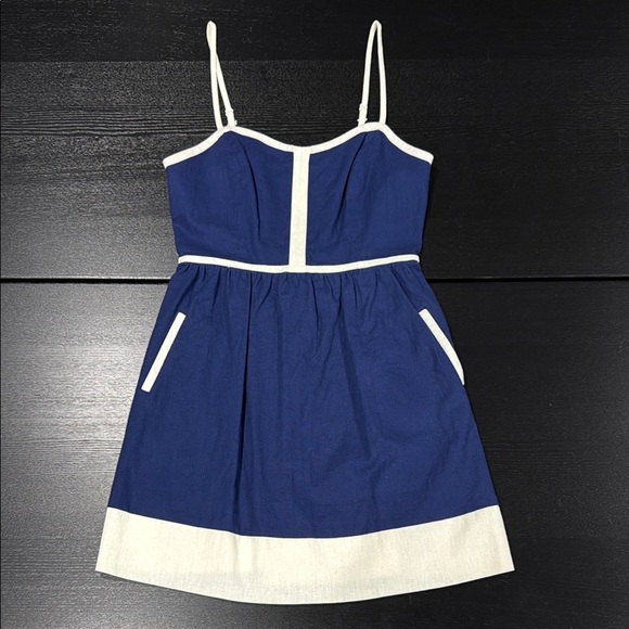 Cope Nautical Blue and White Open Back Mini Dress - S - Picture 1 of 6